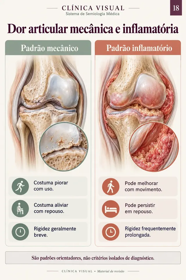 Dor articular mecânica e inflamatória