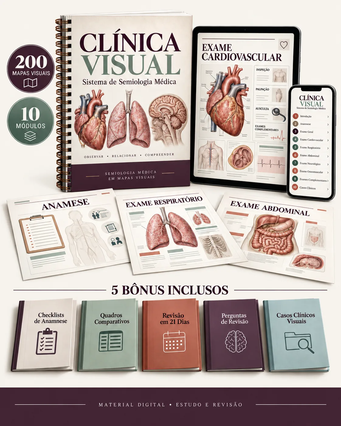 Mockup do Clínica Visual — Sistema de Semiologia Médica