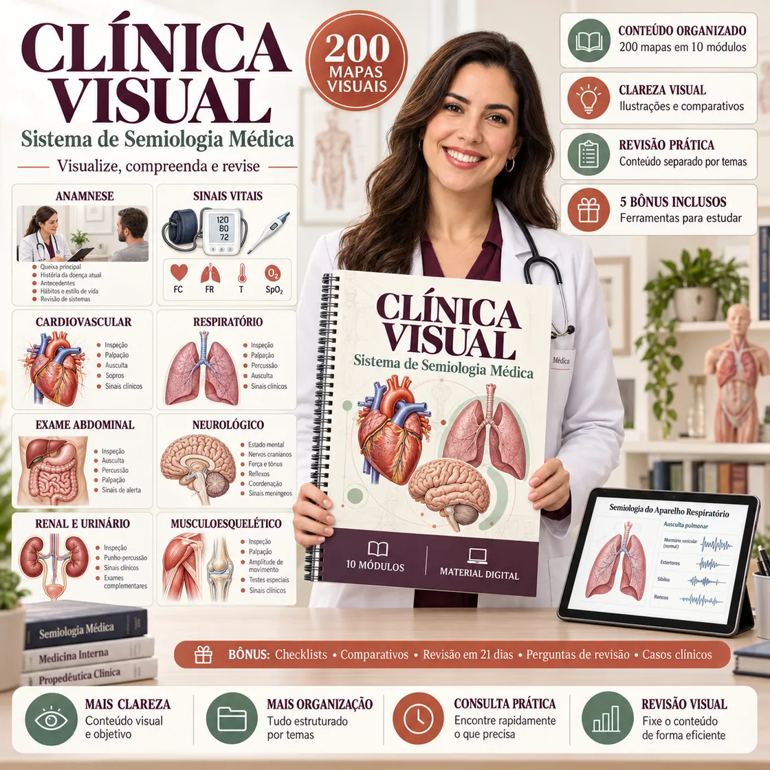 Mockup do Clínica Visual em livro, tablet e celular