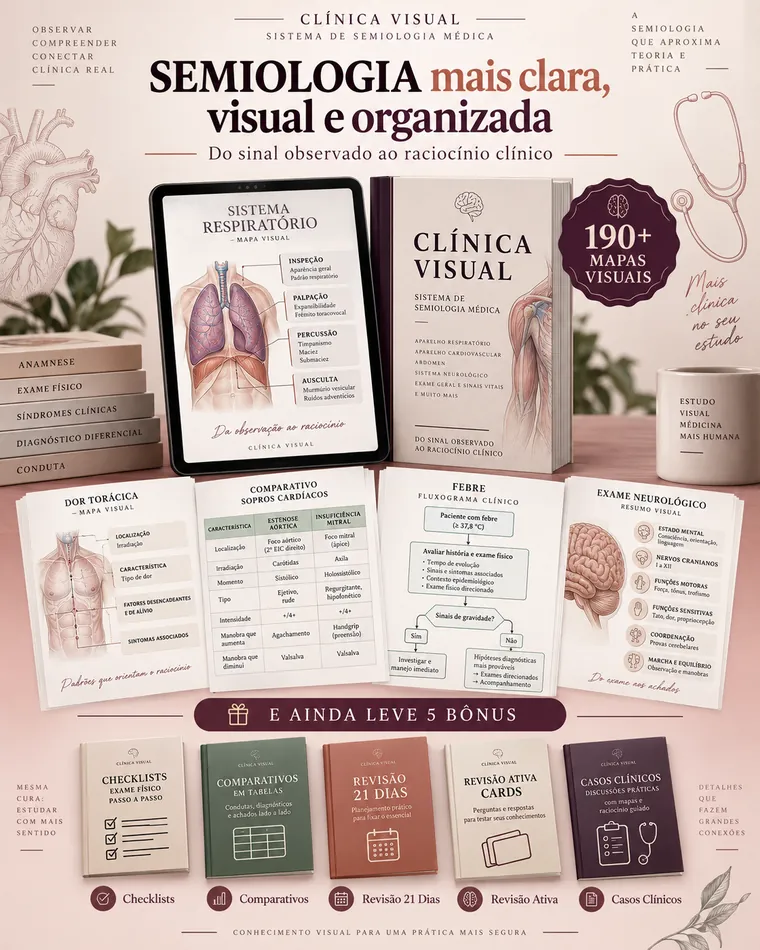 Página do Clínica Visual mostrando um mapa clínico